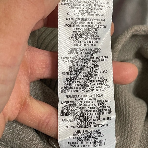 Modern Ambition Beige Full-Zip Knit Hoodie Sweater | Size Small - Picture 11 of 12